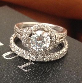 Halo Set in White Gold