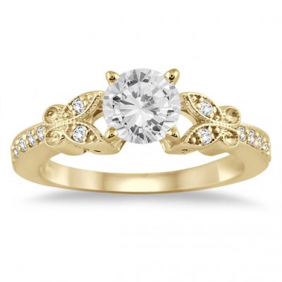 3/4 Carat Diamond Engagement Ring in 14K Yellow Gold